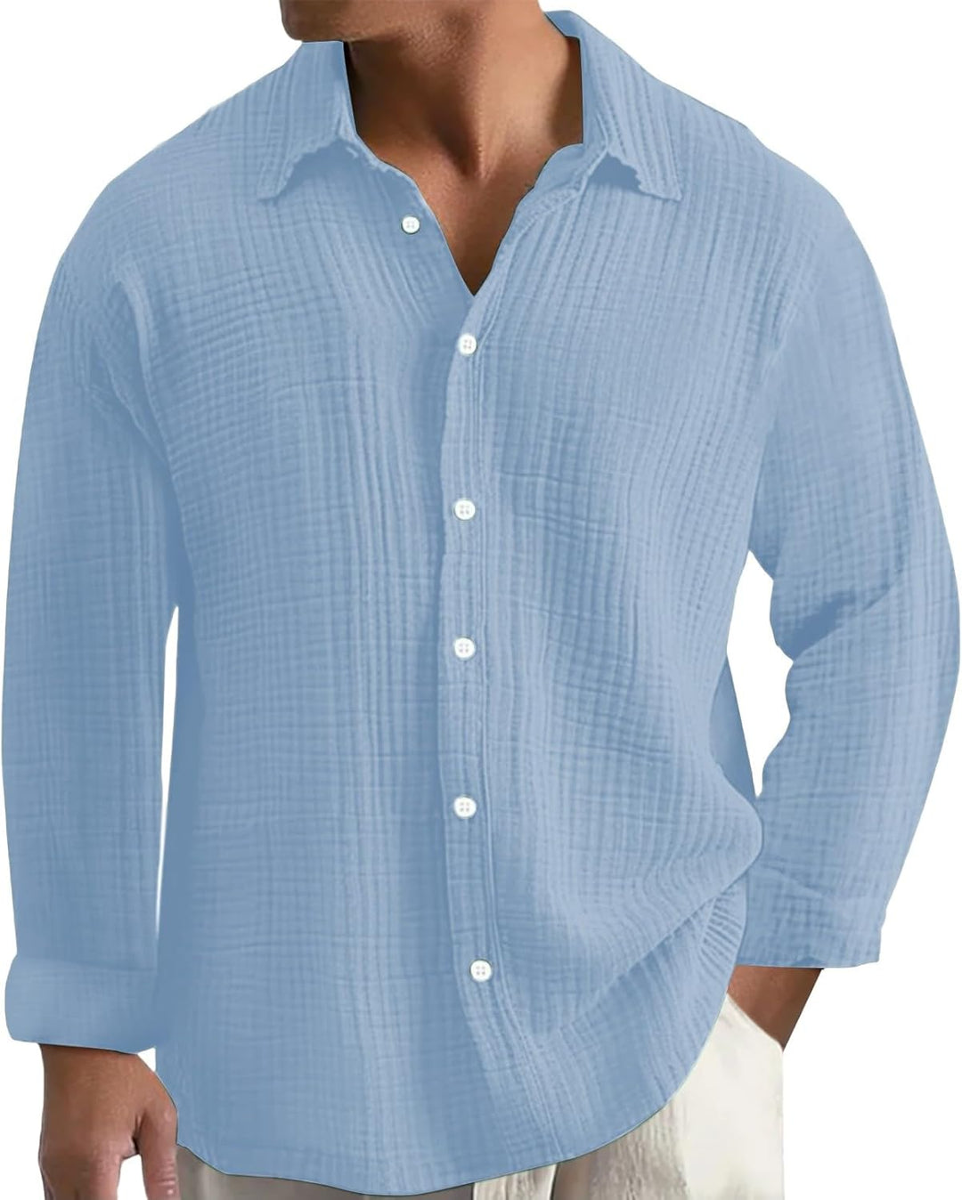 Generisch Leinenhemd Herren,Hemd Herren Langarm mit Knopfleiste,Tops für Männer,Hawaii Männer,Arbeit