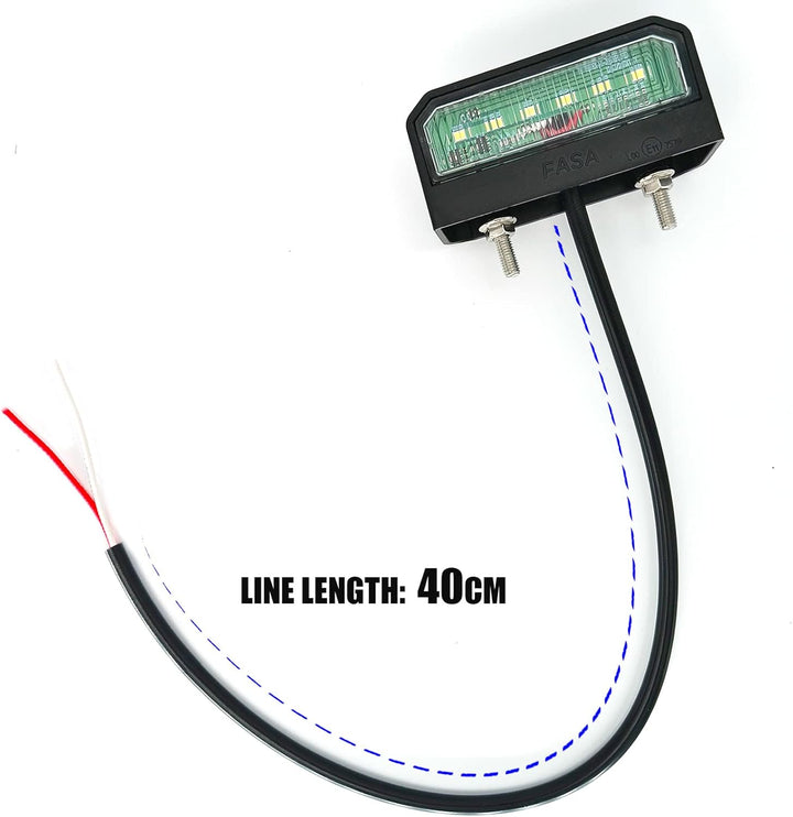 2 PCS PKW-Anhänger LED Kennzeichenbeleuchtung Weiss, Weiss KFZ Nummernschildbeleuchtung mit E-mark f