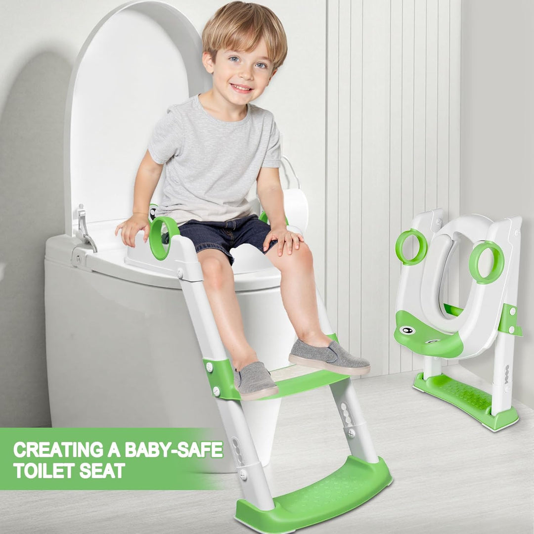 Toilettensitz Kinder mit Treppe,Toilettentrainer für Kind,Toilettenleiter für Kind,2-in-1 kinder Toi