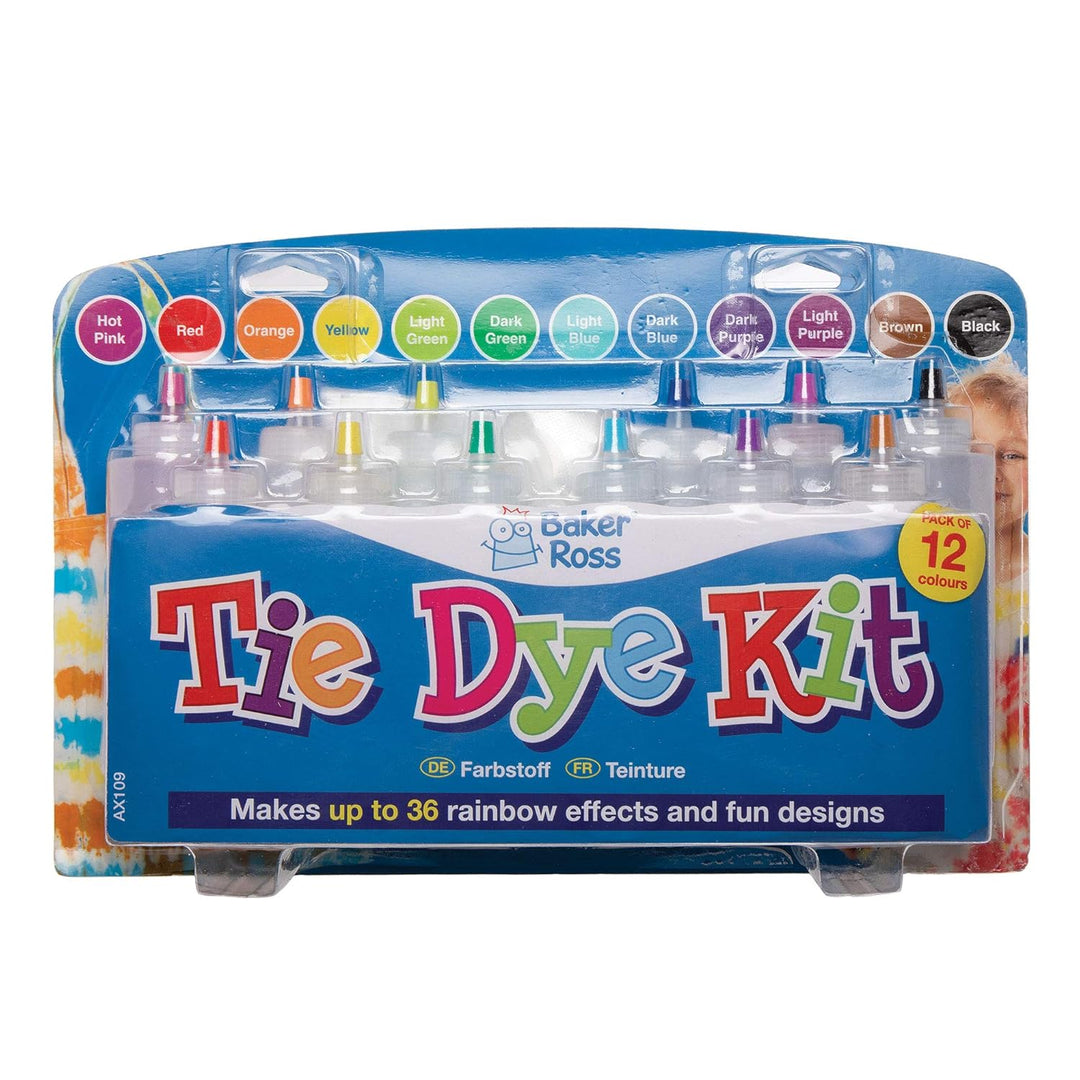 Baker Ross AX109 Batik-Set, 12 Stück, bunte Farbstoffe für Kinder, Malerei, Kunst und Handwerksproje