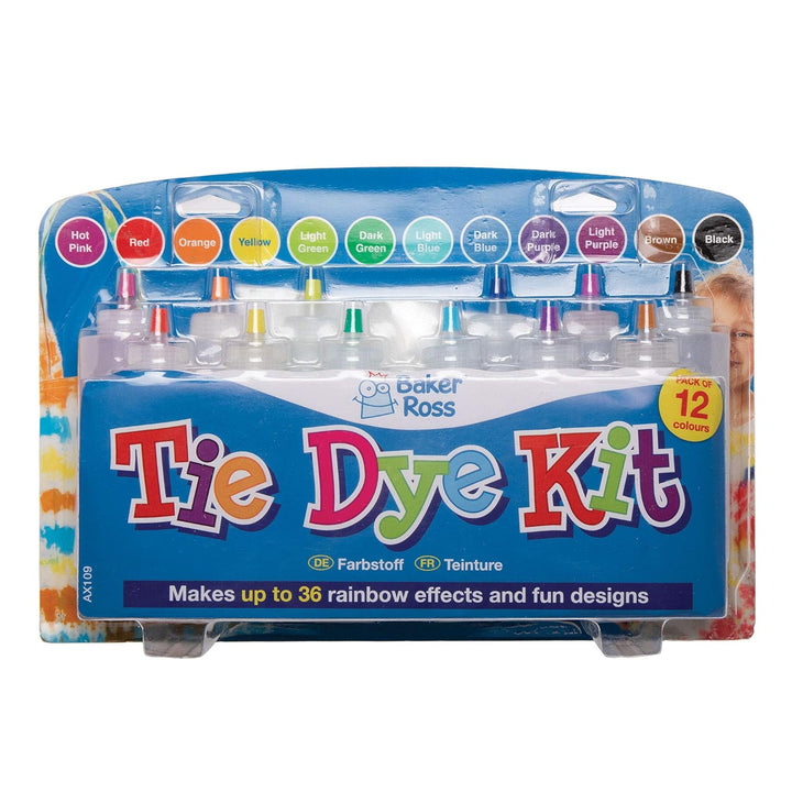 Baker Ross AX109 Batik-Set, 12 Stück, bunte Farbstoffe für Kinder, Malerei, Kunst und Handwerksproje