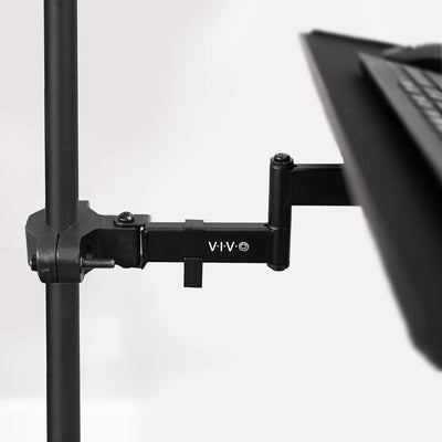 VIVO Steel Universal Full Motion Pole Mount, 26 Inch Keyboard and Mouse Tray, Ergonomic Tilt, 360 De