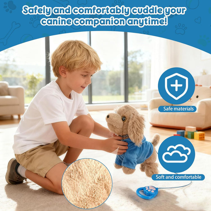 GuKKK Hund Spielzeug Kinder Mit Leine Der Läuft, und Bellt Spielzeug, Kinder Interaktives Spielzeug