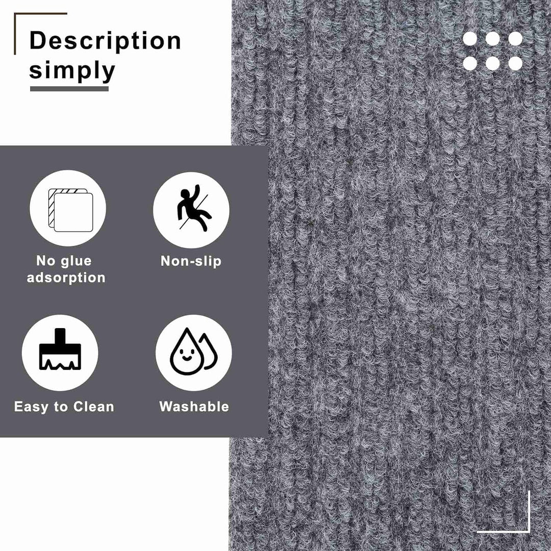 Arthome Teppich Treppenstufen Anti Rutsch Treppenteppich Teppiche 15 packen 20x76cm für Holztreppen,