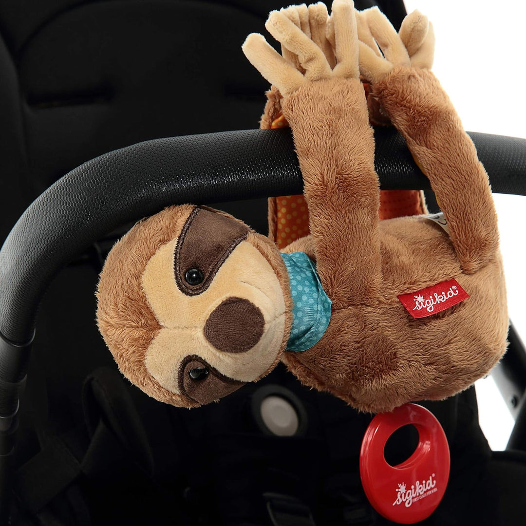 SIGIKID 42417 Hängespieluhr Faultier Musik Mädchen und Jungen Babyspielzeug empfohlen ab Geburt brau