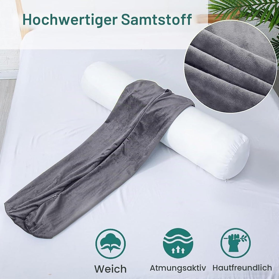 Body Pillow for Adults, Full Body Pilllow for Sleeping, Long Round Cervical Pillow, Bolster Side Sle