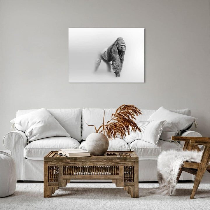 Bilder auf Leinwand Orang-Utan Tier Leinwandbild mit Rahmen 70x50cm Wandbilder Dekoration Wohnzimmer