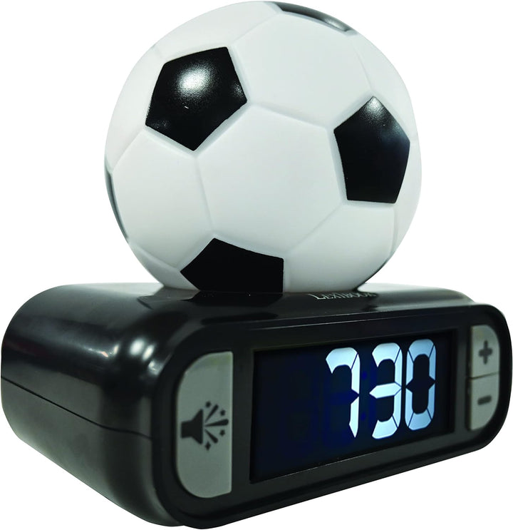 Lexibook RL800FO Schwarzer digitaler Wecker mit Nachtlicht, Snooze-Funktion, Uhr, aufleuchtendem Fus