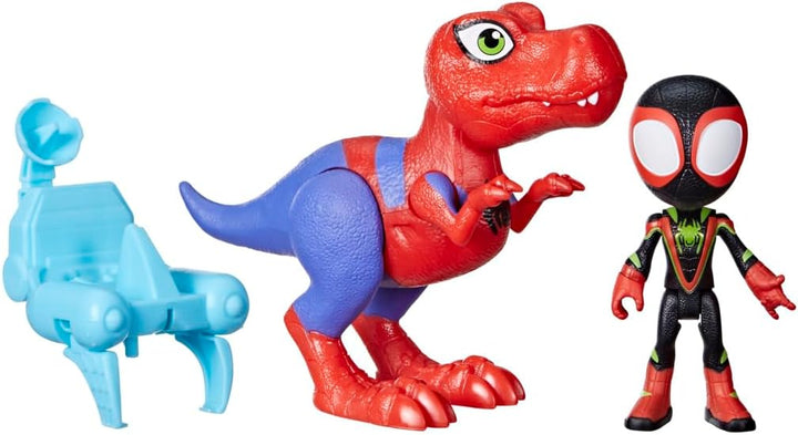 Marvel Spidey und Seine Super-Freunde Dino-Webs Spidey-Rex & Miles „Spin“ Morales Spider-Man Action-