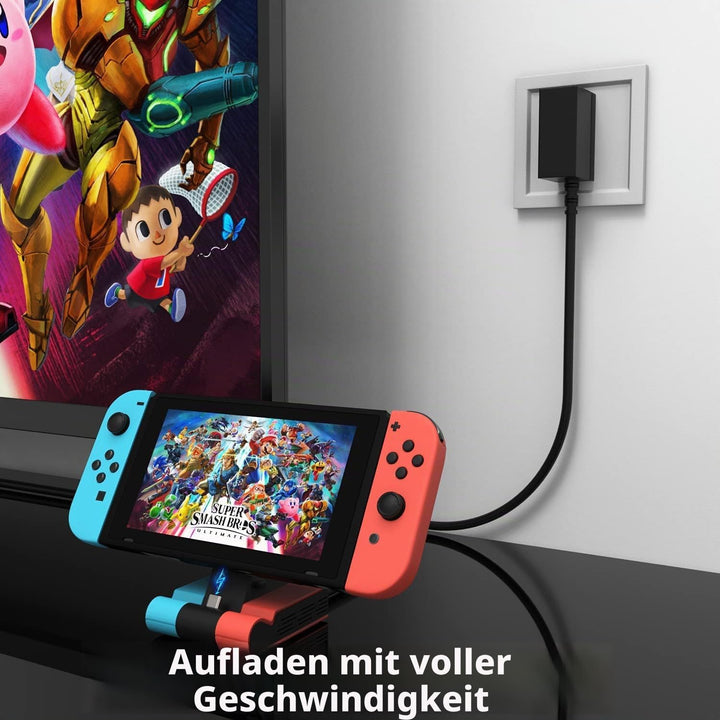 Switch TV Dock,Docking Station für Nintendo Switch/Switch OLED, Faltbare Typ C zu HDMI Adapter Switc