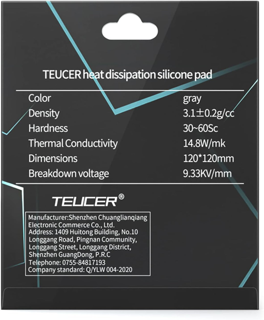 Wärmeleitpads 14,8 W/mK, 120x120x1mm, Wärme- und Hochtemperaturbeständigkeit Nicht leitend, Silikon