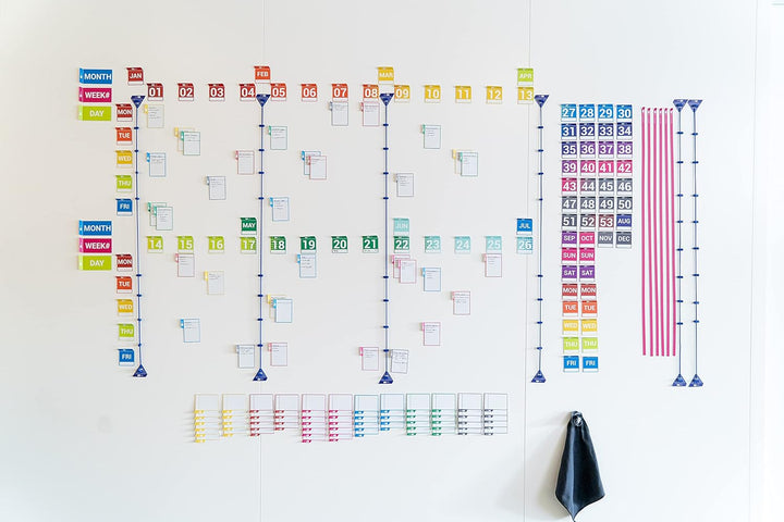 PATboard Full planning board set - Magnetkarten für eine Lean Plantafel - Plane ein ganzes Jahr, Ful