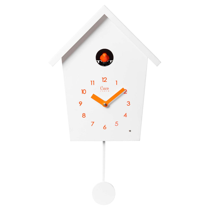 Cuco Clock Kuckucksuhr REIHENHAUS mit Pendeluhr Wanduhr, Moderne Schwarzwalduhr, 28,3 × 22,8 × 10,4c
