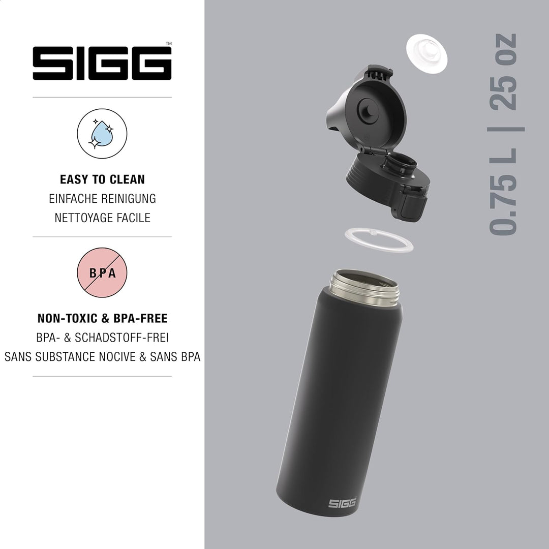 SIGG - Edelstahl Trinkflasche - Shield ONE - Für Kohlensäurehaltige Getränke Geeignet - Auslaufsiche