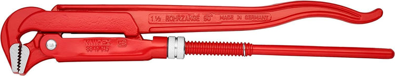 KNIPEX Rohrzange, 90 Grad abgewinkeltes Maul, Chrom-Vanadium, rot pulverbeschichtet, 420 mm, 83 10 0