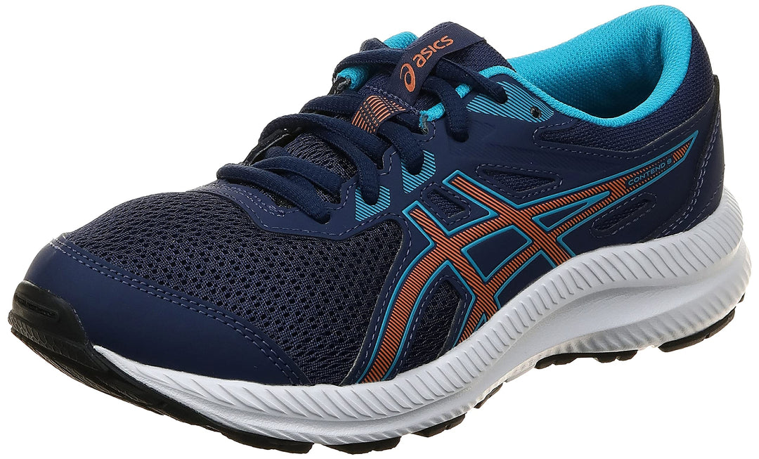 ASICS Contend 8 GS Sneaker, Indigo Blue/Sun Peach, 39 EU 39.5 EU Indigo Blue Sun Peach, 39.5 EU Indi