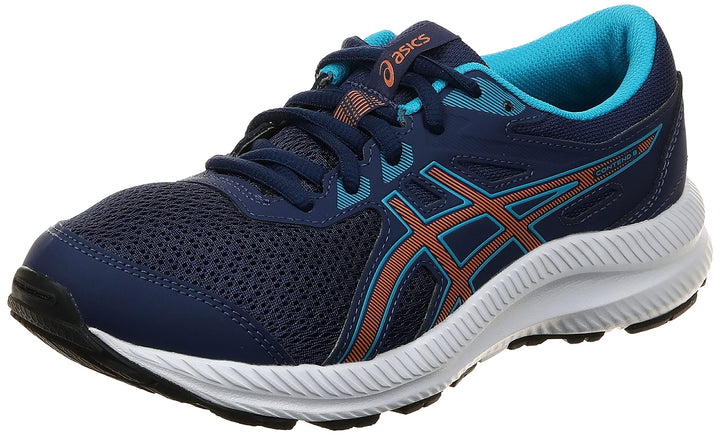 ASICS Contend 8 GS Sneaker, Indigo Blue/Sun Peach, 39 EU 39.5 EU Indigo Blue Sun Peach, 39.5 EU Indi