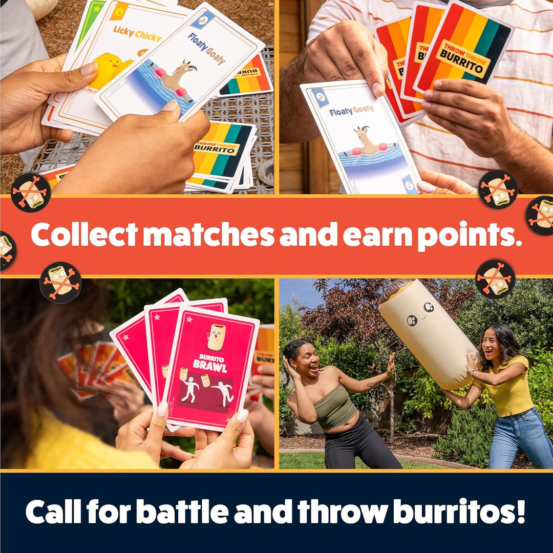 Asmodee | Throw Throw Burrito Extreme Outdoor-Edition | Partyspiel | Kartenspiel | 2-6 Spieler | Ab