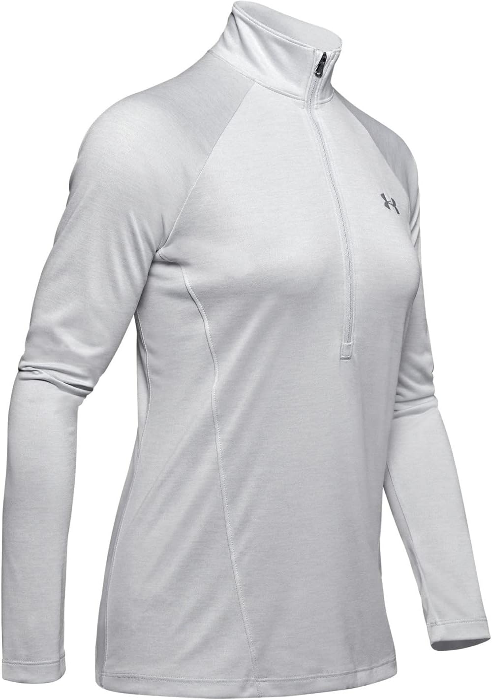 Under Armour Damen Fitness T-Shirt und Tank Tech 1/2 ZIP XS Halo Gray, XS Halo Gray