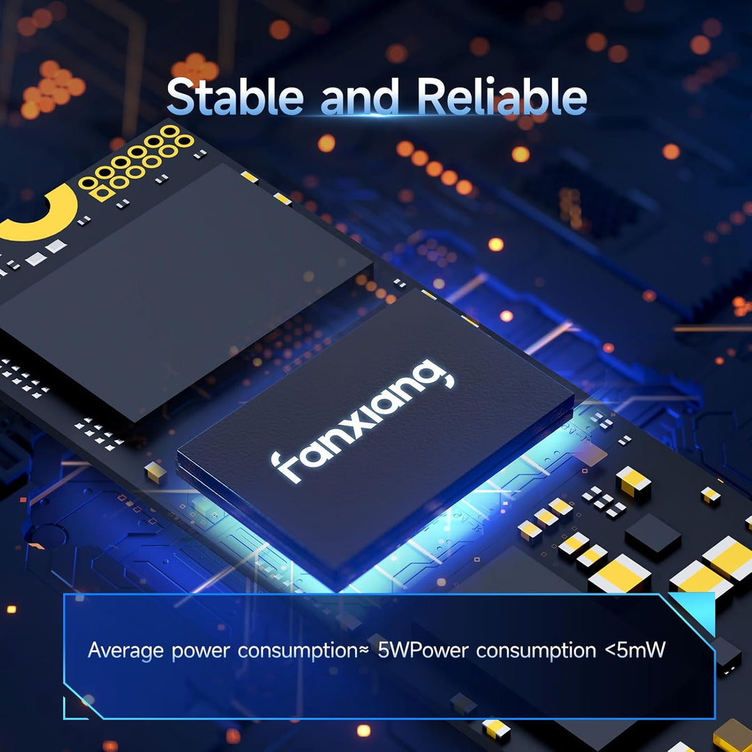 fanxiang NVMe SSD 1TB, M.2 PCIe Gen4x4 Gaming Solid State Drive, 4750 MB/s Lesen, 2850 MB/s Schreibe