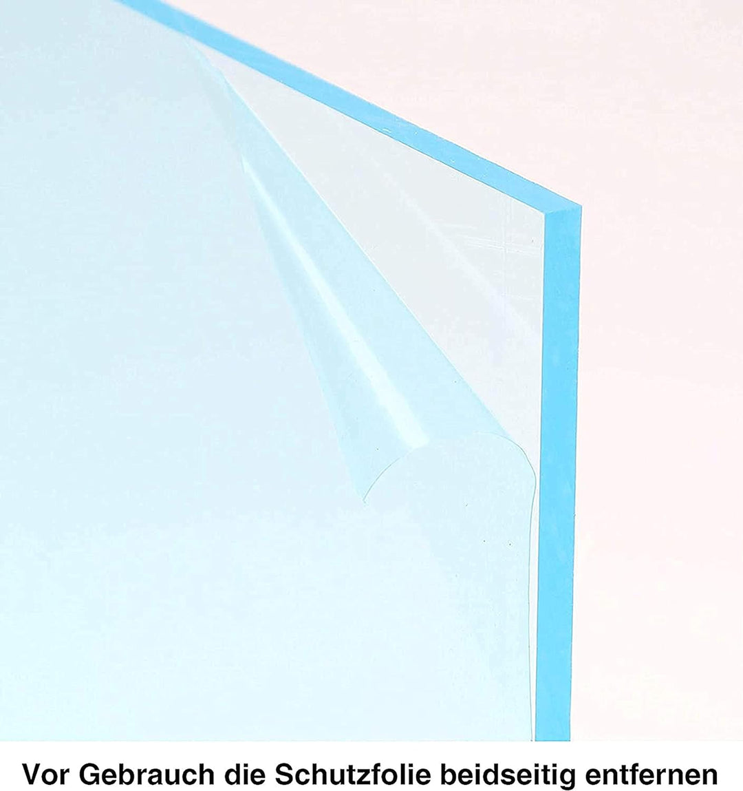 Queence | Hochwertiger Tröpfchenschutz aus Acrylglas zum Aufhängen | Hustenschutz für Empfangsbereic