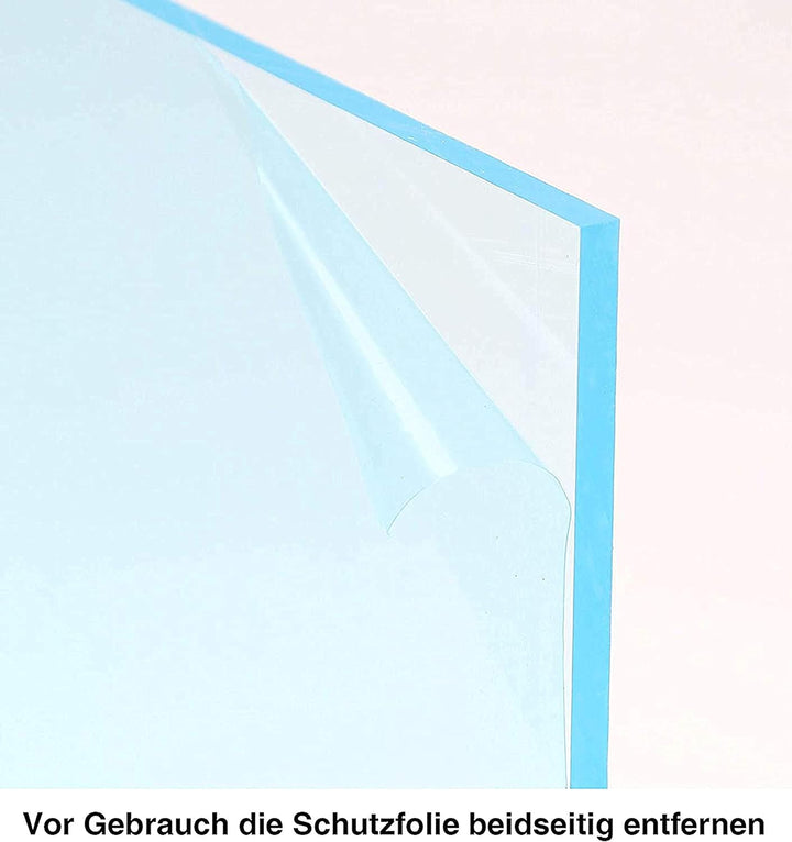 Queence | Hochwertiger Tröpfchenschutz aus Acrylglas zum Aufhängen | Hustenschutz für Empfangsbereic