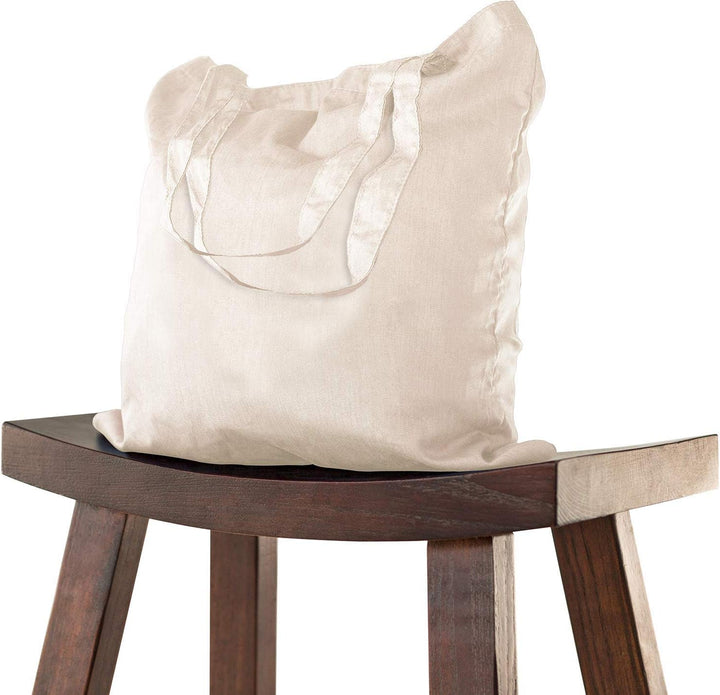 Baumwolltasche 38x42 cm unbedruckt, 25 Stück - Zwei KURZE Henkel OEKO-TEX® zertifiziert Stofftasche,