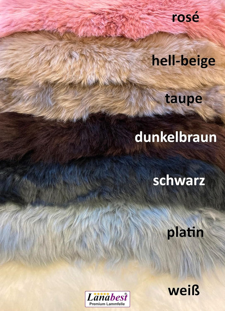 Premium Lammfell Schaffell von LANABEST. Echtes Fell mit ganz zarter Wolle. Kuschelfell, geruchsarm,