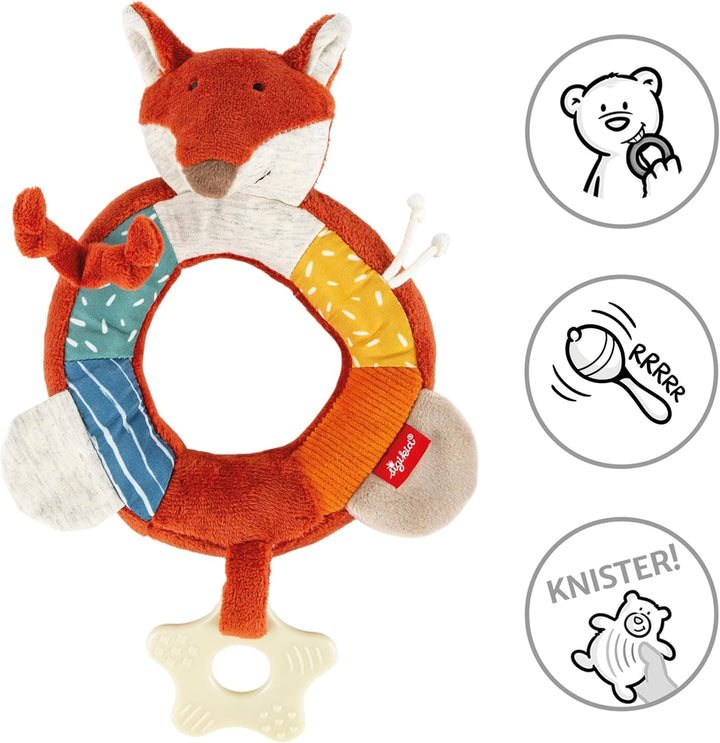 sigikid 43224 Babyaktivspielzeug Greifling, Mehrfarbig/Fuchs, Mehrfarbig/Fuchs