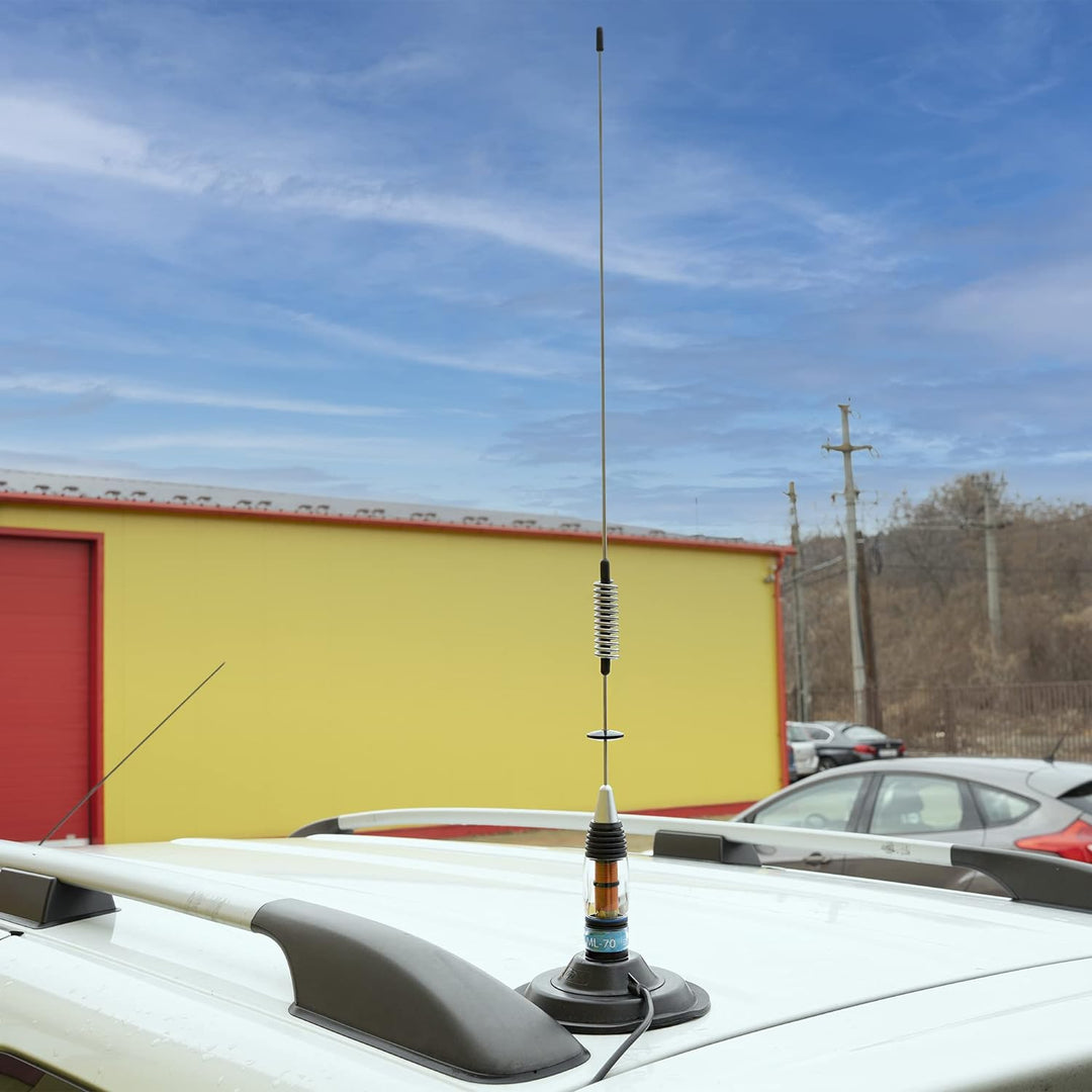 CB-Antenne PNI ML70 PL Verbinder, 145 mm Magnetfuss inklusive, 70 cm, 4 m RG58-Kabel im Lieferumfang