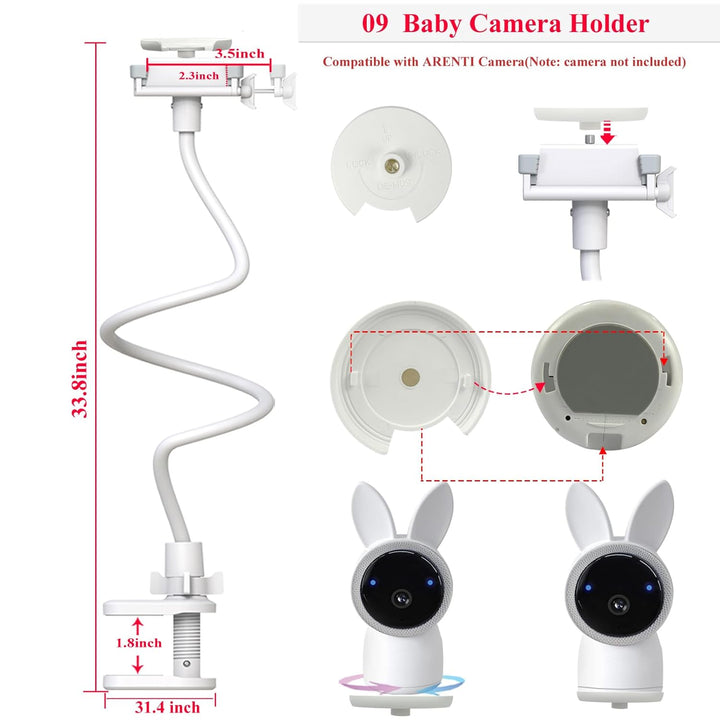 EYSAFT Babyphone Halterung für Arenti Video Babyphone 33 Zoll für Arenti, 33 Zoll für Arenti