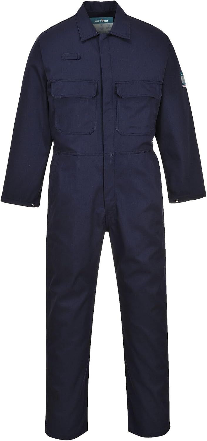 Portwest Bizweld Flammenhemmender Overall, Navy, Small Reg Leg, Small Reg Leg
