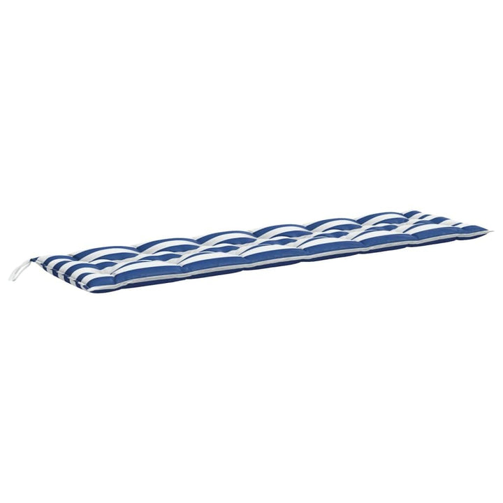 vidaXL Gartenbank-Auflage Blau&Weiss Gestreift 200x50x7 cm Stoff 200 x 50 x 7 cm Blau und Weiss, 200