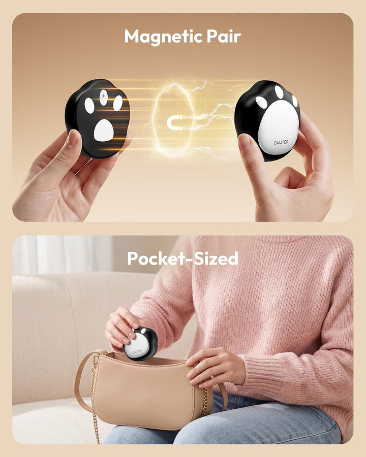 Gaiatop Handwärmer Elektrisch 2er-Pack, 4000 mAh Taschenwärmer Wiederverwendbar 3 Heizmodi Elektrisc