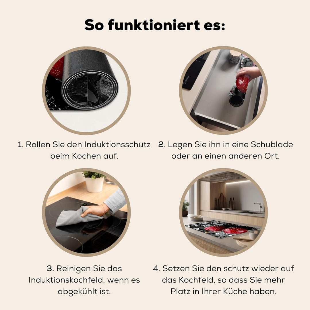KitchenYeah© Herdabdeckplatte 83x51 cm Einteilig Herdabdeckung Abdeckplatte für Ceranfeld Abdeckung