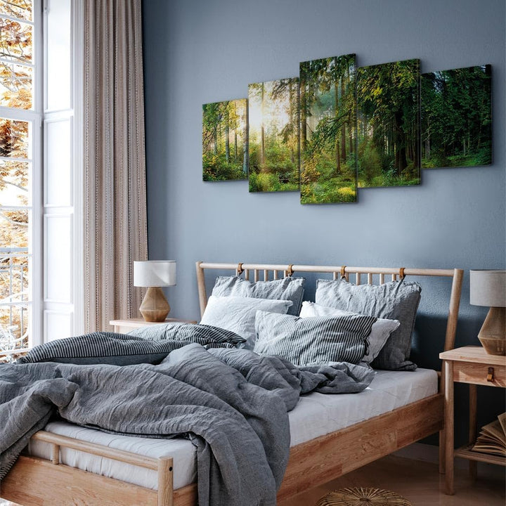 murando Akustikbild Landschaft Wald Bilder Akustikschaum Hochleistungsschallabsorber Schallschutz Le