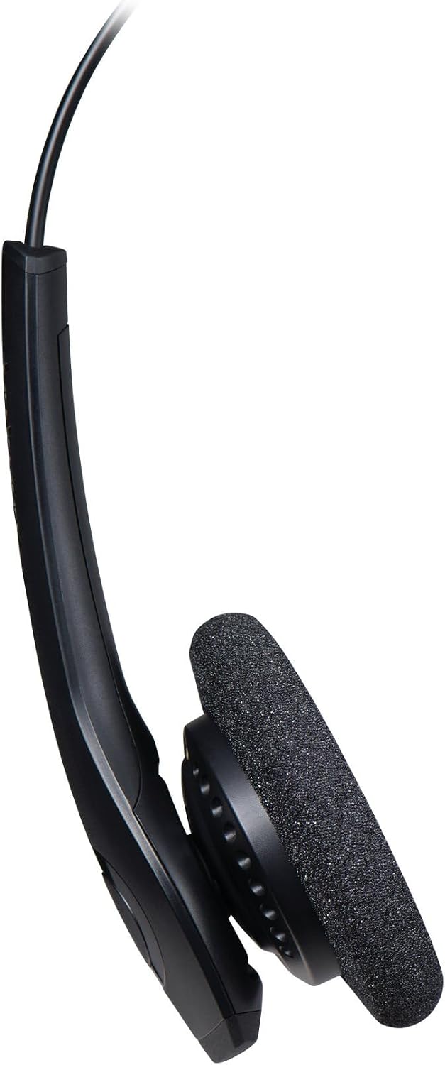 Jabra Biz 1500 Quick Disconnect On-Ear Stereo Headset - Corded Headphone with Noise-cancelling Micro