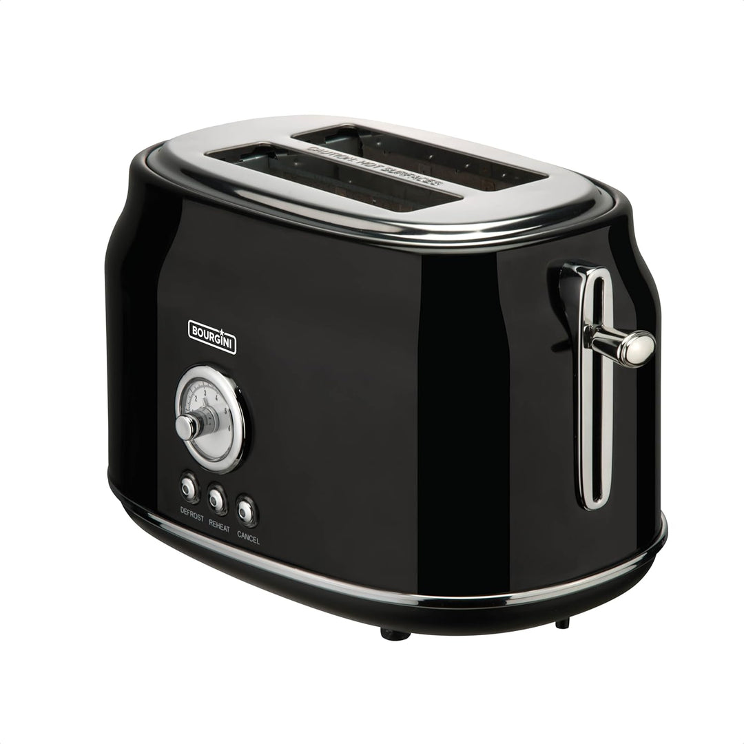 Bourgini Retro 2 Double Slot Toaster 815w One Size
