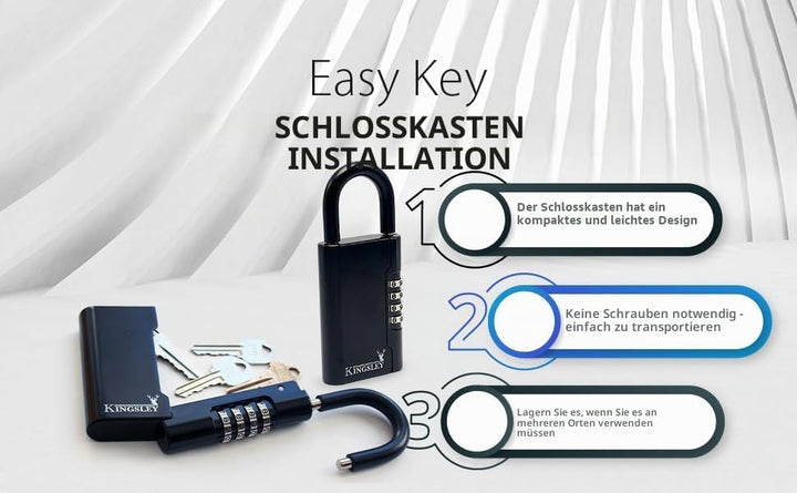 Kingsley Guard-a-Key Schlüsselsafe, Schwarz, Schwarz