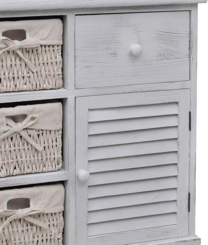 vidaXL Holz Schränkchen Nachtschrank Kommode Schrank Beistellschrank Sideboard 60 x 30 x 63 cm Weiss
