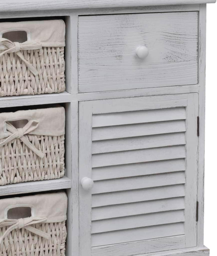 vidaXL Holz Schränkchen Nachtschrank Kommode Schrank Beistellschrank Sideboard 60 x 30 x 63 cm Weiss