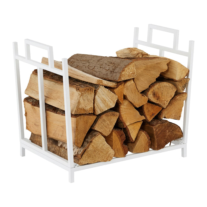 Relaxdays Kaminholzregal, Metall, HBT: 41x45x33 cm, Brennholzregal faltbar, für Feuerholz, Stapelhol