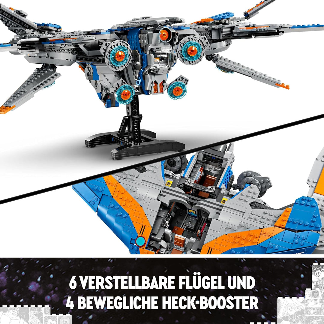 LEGO Marvel Guardians of The Galaxy: Die Milano, baubares Raumschiff-Modell mit 4 Superhelden-Minifi