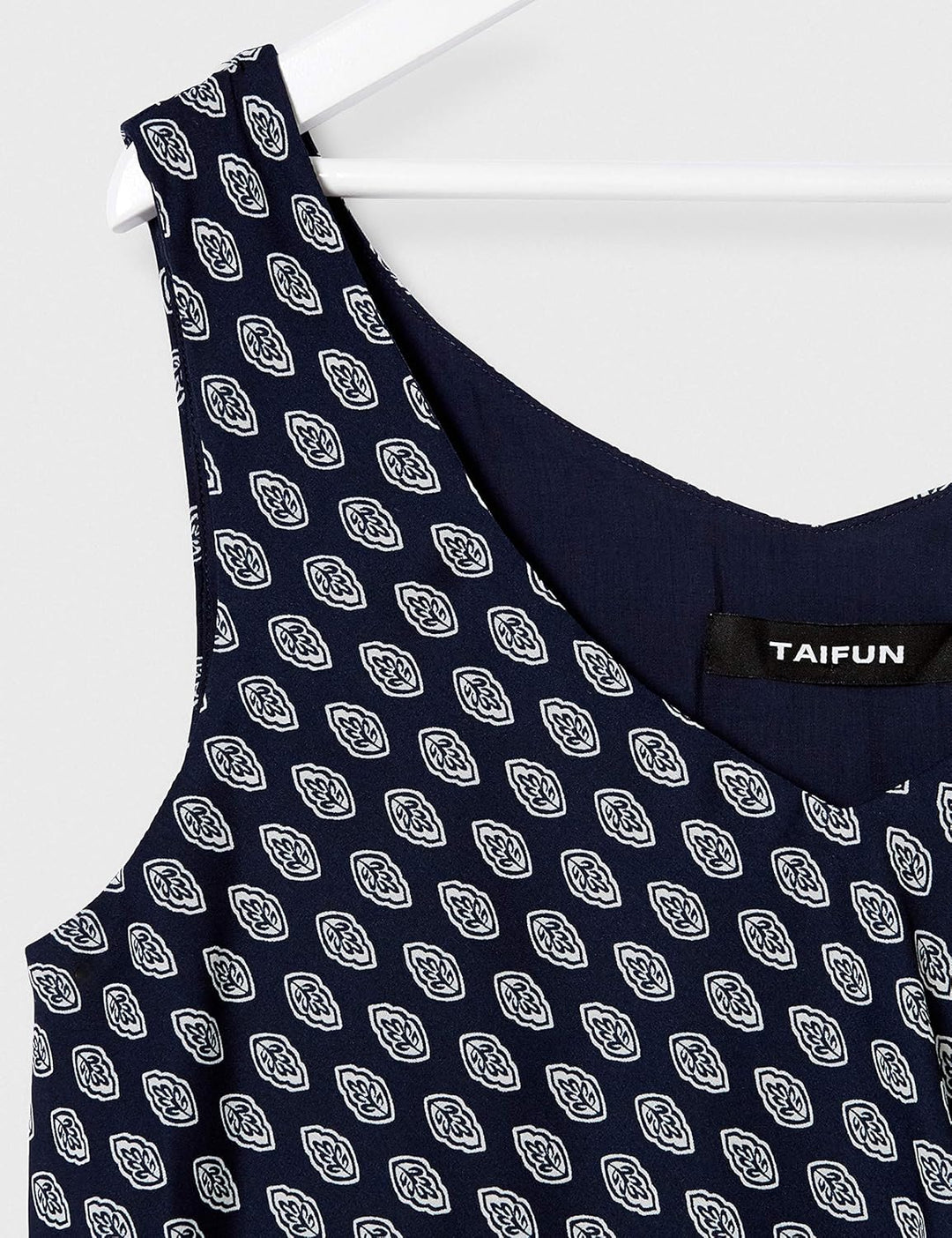 Taifun Damen Gewebe Kleid 40 Dark Ocean Gemustert, 40 Dark Ocean Gemustert