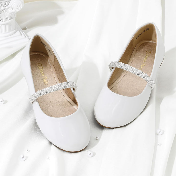 DREAM PAIRS Mädchen Mary Jane Strap Flache Schuhe Ballerinas Prinzessin Schuhe Flache Schulschuhe