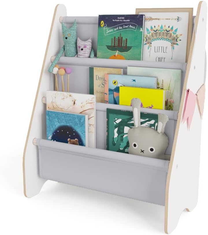 MAMOI® Bücherregal für Kinder, Bücherkiste für kinderzimmer, Book Shelf, Buchregal, Wandregal kinder
