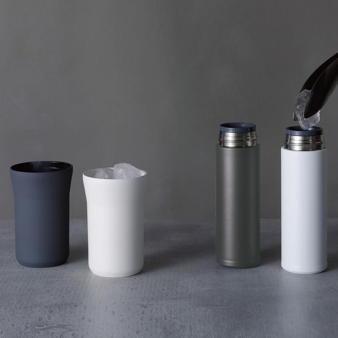 Kyocera isolierte Slim-Trinkflasche mit keramischer Innenbeschichtung, 12 Stunden heiss, 24 Stunden
