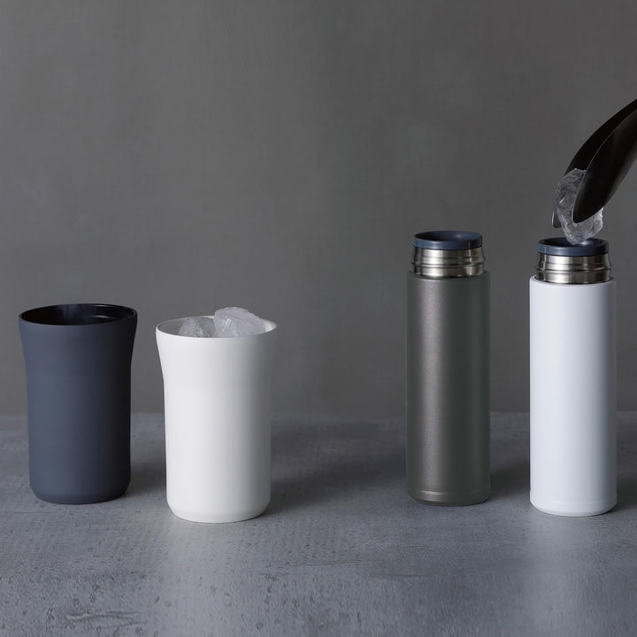 Kyocera isolierte Slim-Trinkflasche mit keramischer Innenbeschichtung, 12 Stunden heiss, 24 Stunden
