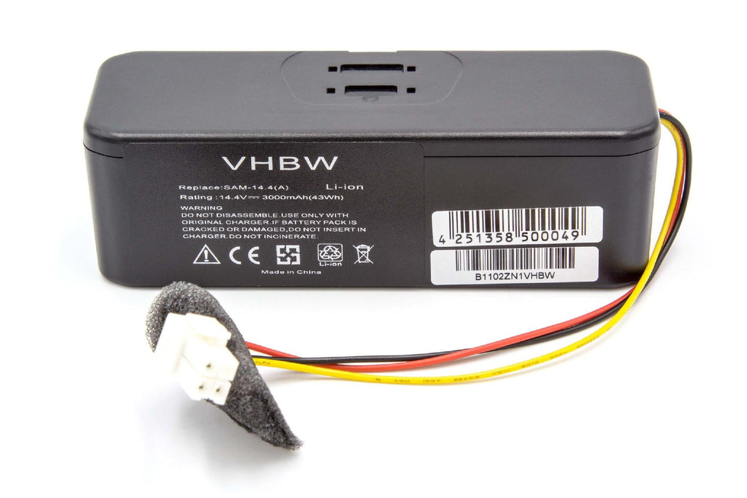 vhbw Akku Ersatzakku Li-Ion 3000mAh (14.4V) kompatibel mit Samsung Navibot der SR-Series, Ersatz für