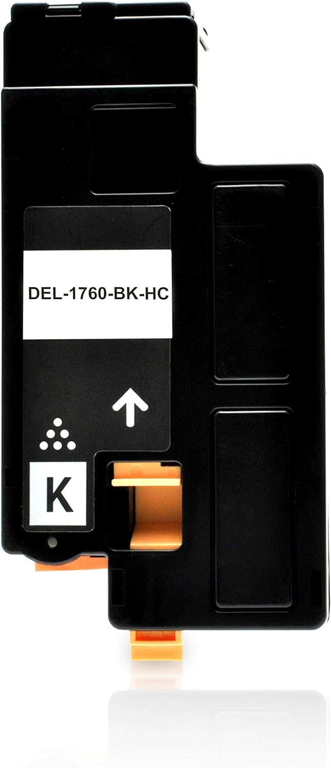 Kineco 5 Toner kompatibel mit Dell C1760nw, 1250c, C1765nfw, C1700 Series, 1350cnw, 1355cnw - Schwar